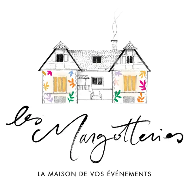 Logo animé des Margotteries : la maison, sa cheminée qui fume et ses fenêtres qui s’allument